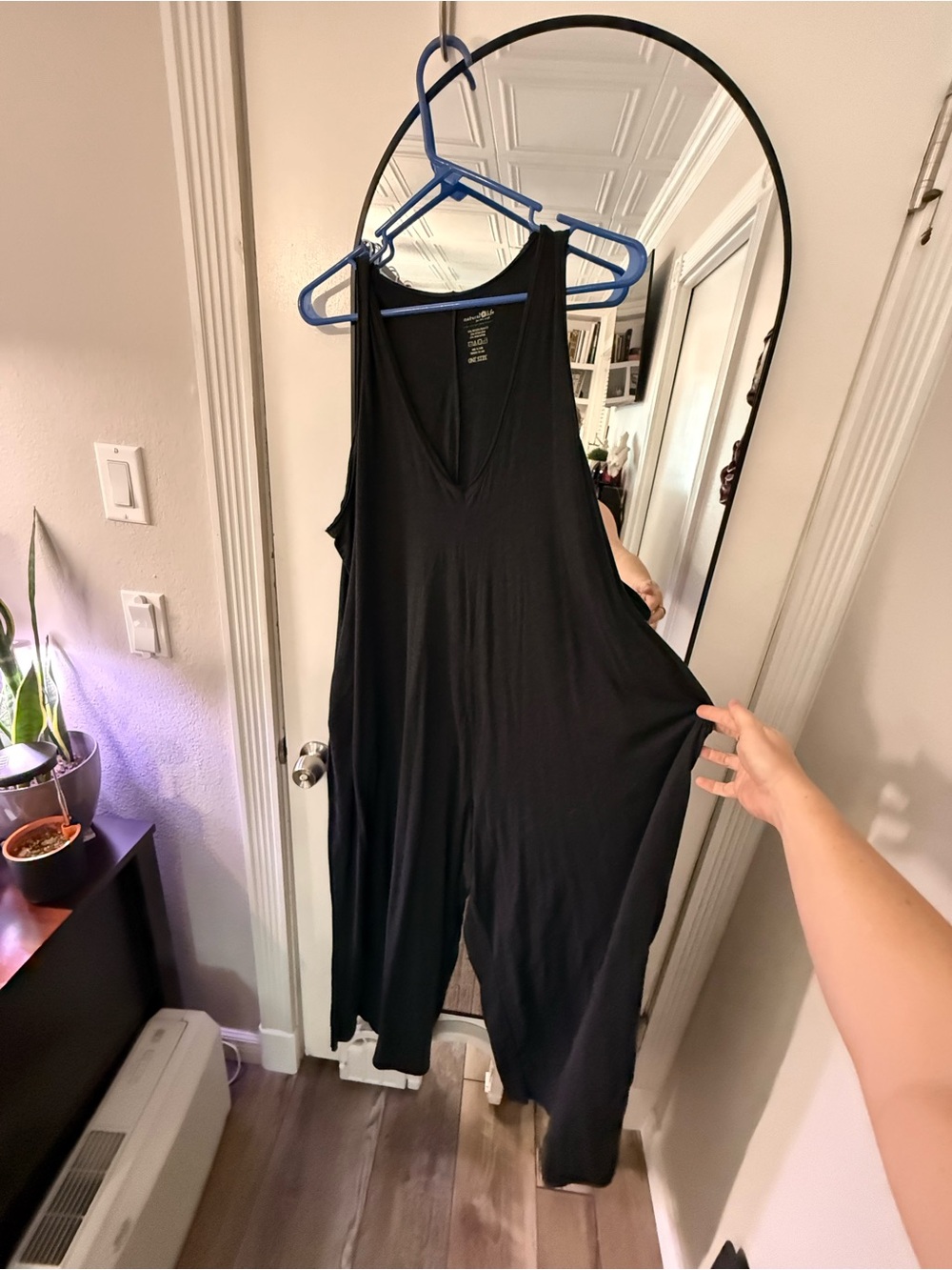 Natural Life Everyday Black V-Neck Sleeveless Jumpsuit